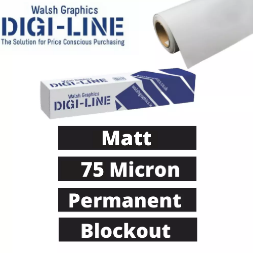 DIGI-LINE Matt White Blockout Polymeric Vinyl