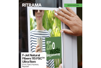 RITRAMA F-Jet Natural Fibers 115 FSCTM White Matt Ultra-Rem PVC FREE (14372)