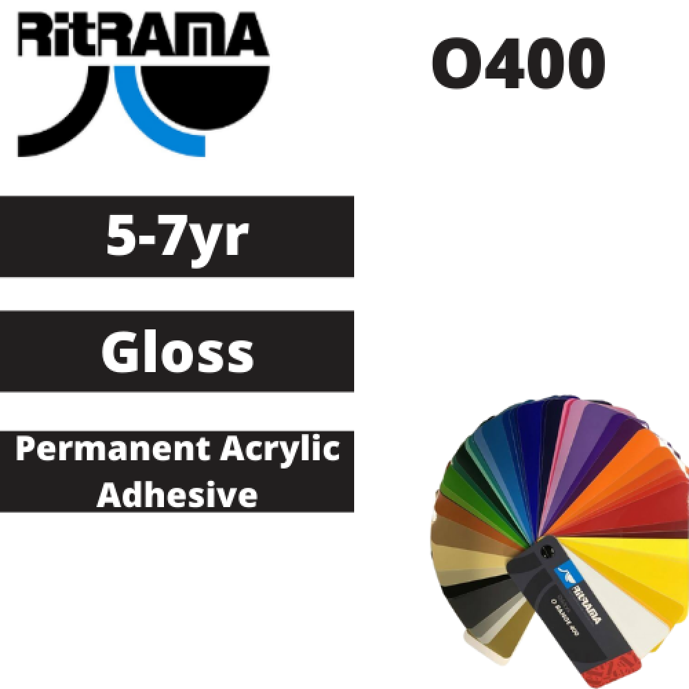 Ritrama O400 Series 5-7yr Polymeric Gloss Sign Vinyl