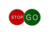 Stop/Go Double Sided Lollipop Sign