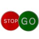 Stop/Go Double Sided Lollipop Sign