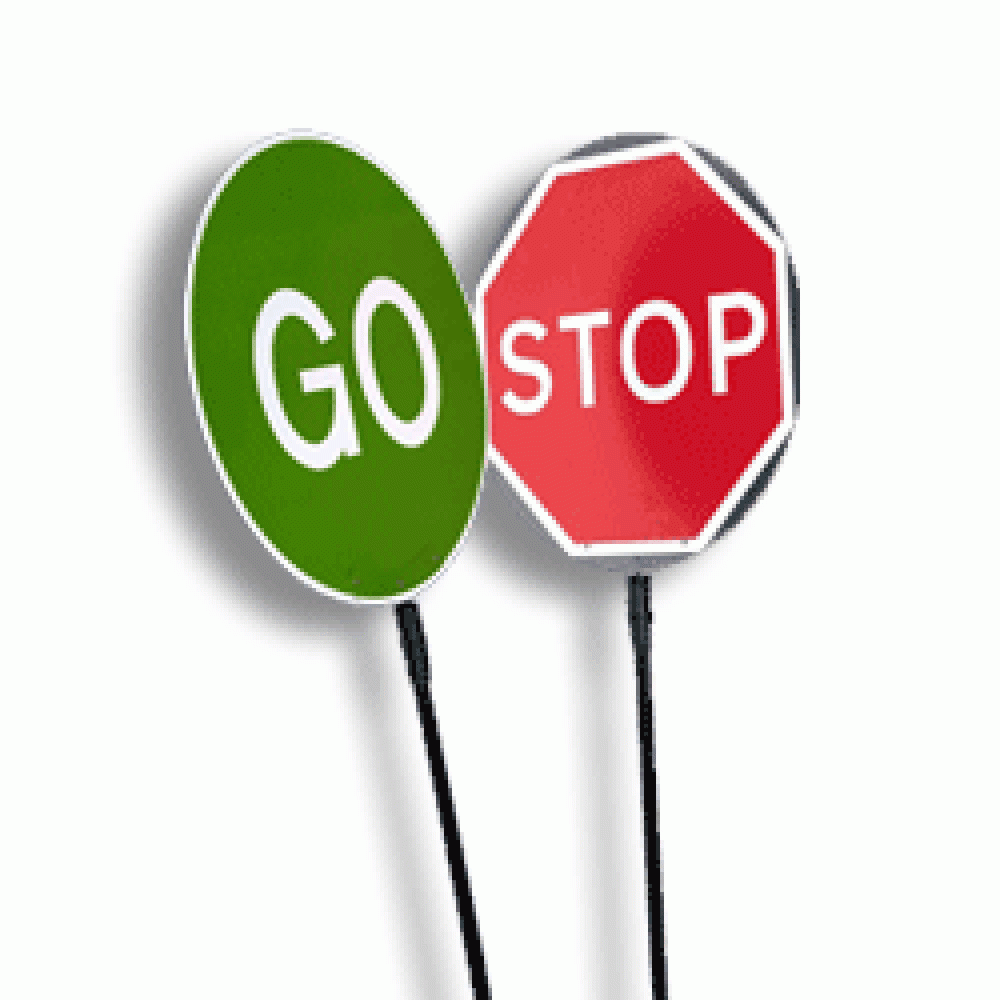 Stop/Go Double Sided Lollipop Sign