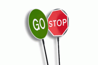 Stop/Go Double Sided Lollipop Sign