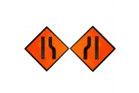 Road Narrows Road Sign