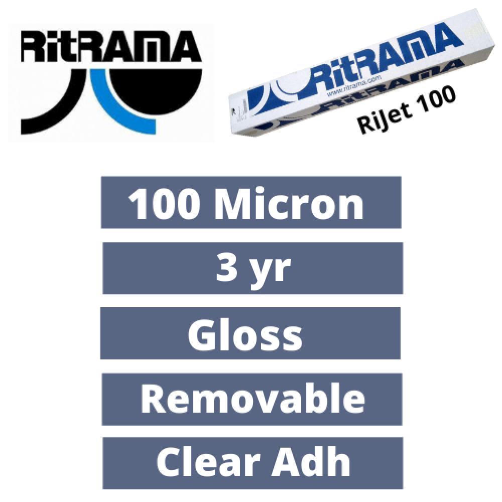 Rijet M100 Gloss White Removable Monomeric Vinyl (02659)