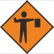 Flagman Ahead Sign 600mm x 600mm