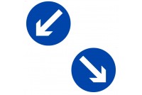 Keep Left/Right Regulatory Road Sign 600mm x 600mm
