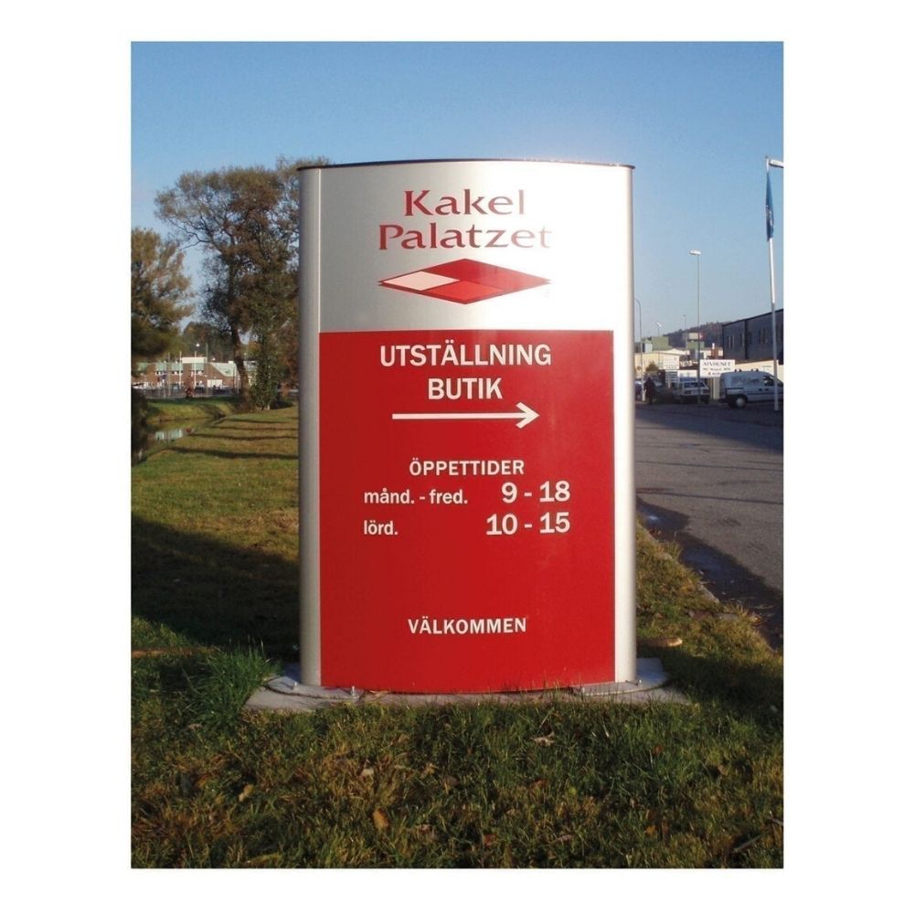 SIGNET TOTEM - Pylon Curved Outdoor Sign - TM215