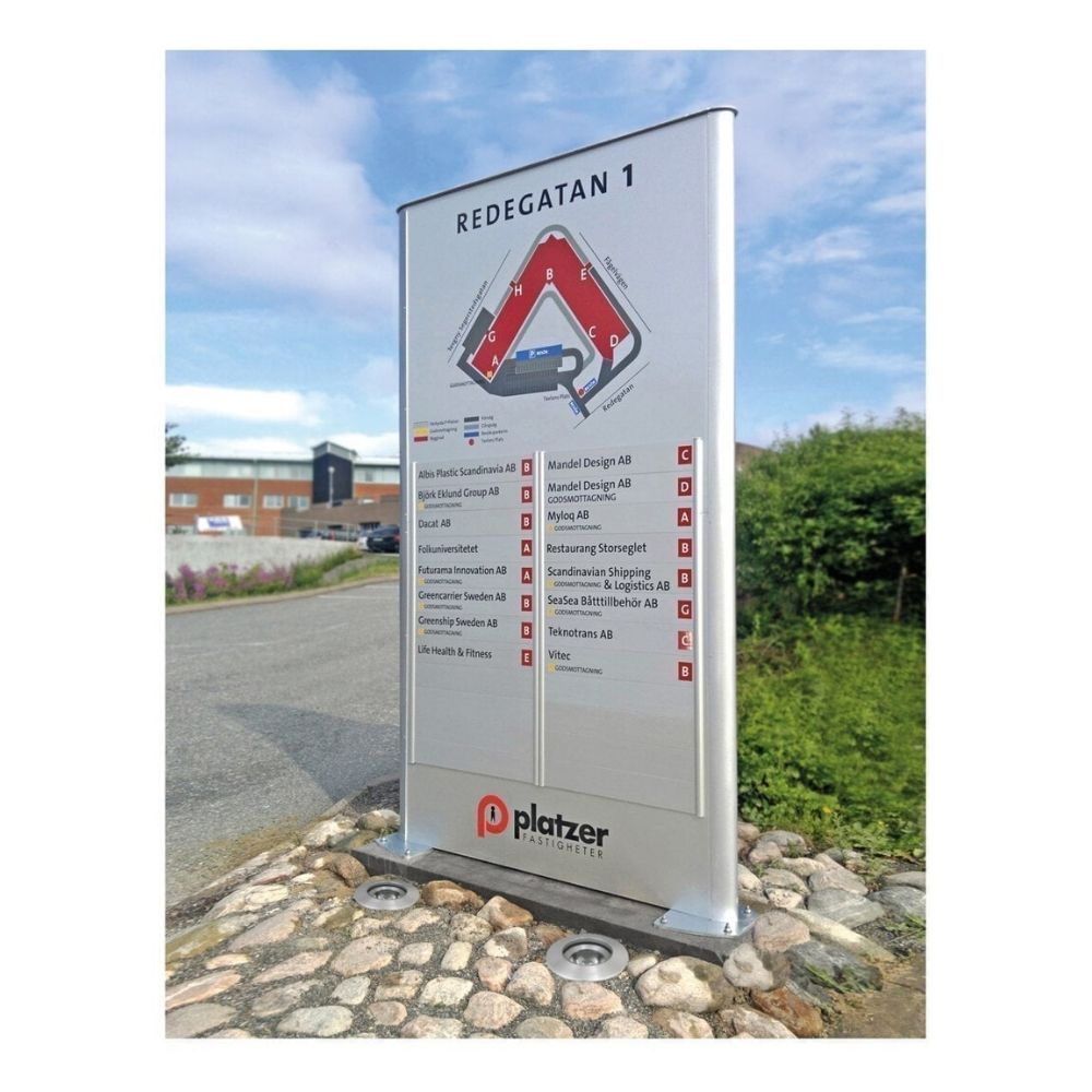 SIGNET TOTEM -  Pylon Sign with Slide Down Side Rows - TM219