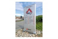 SIGNET TOTEM -  Pylon Sign with Slide Down Side Rows - TM219