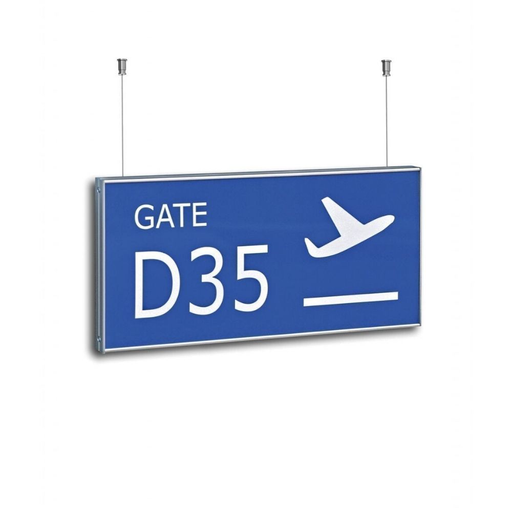 SIGNET FLEXI - Double-Sided Ceiling Suspended Sign - FX455