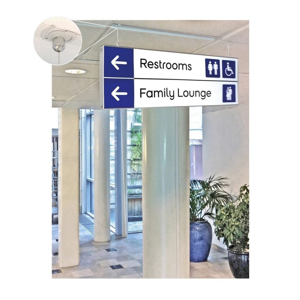 SIGNET FLEXI - Double-Sided Ceiling Suspended Sign - FX485